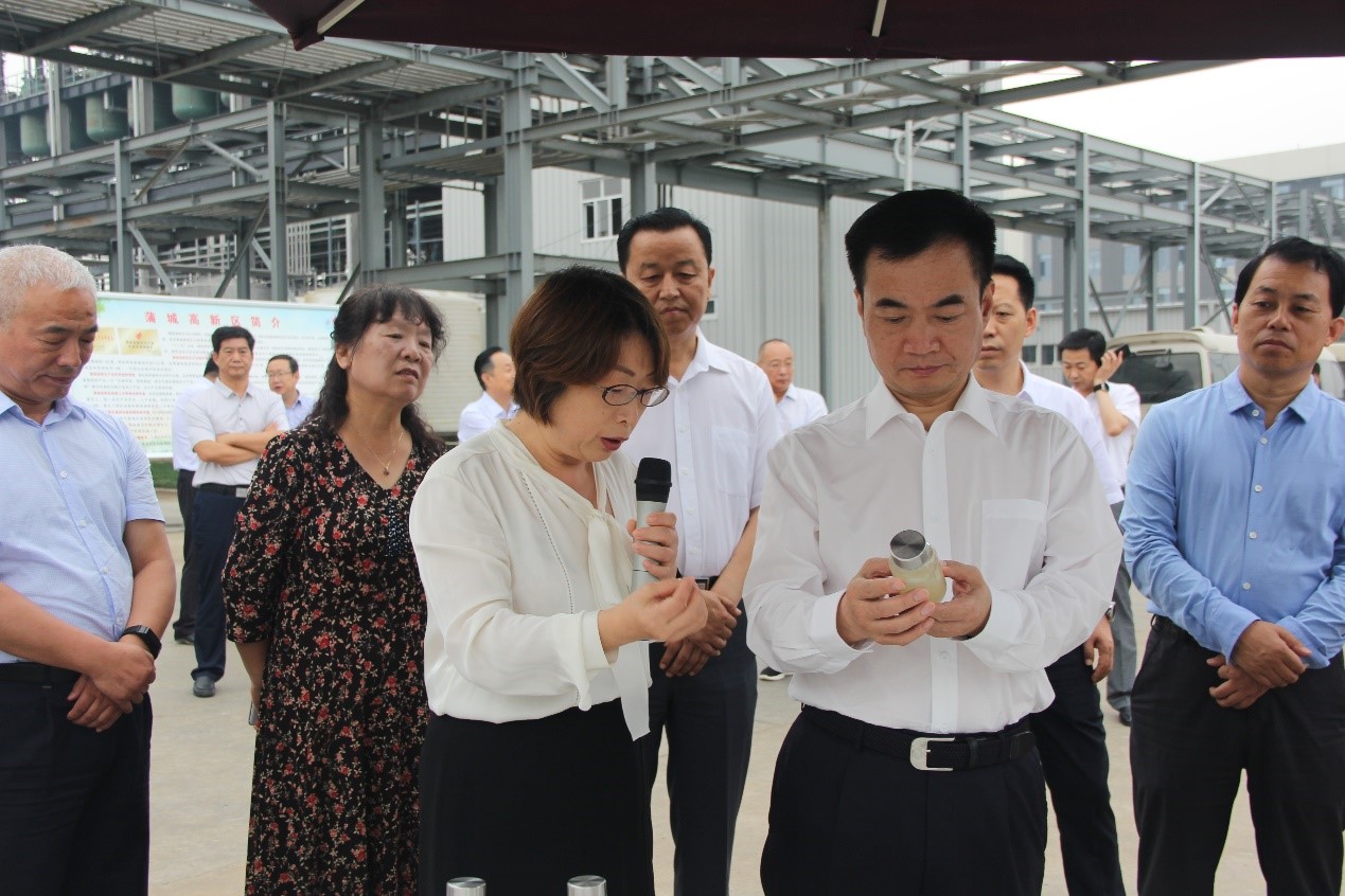 渭南市长李毅视察蒲城优德唯一官网科技新资料有限公司